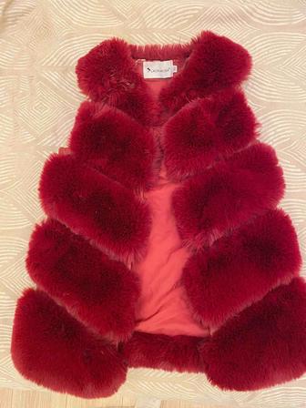 Жилет детский мех кролик