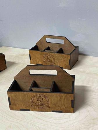 Деревянные салфетницы