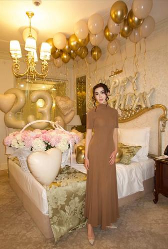 платье коричневое из вискозы