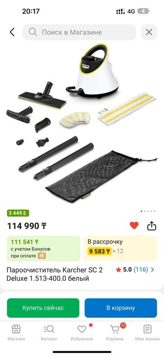 Пароочиститель Karcher SC 2 Deluxe, белый