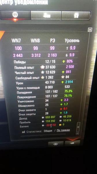 Аккаунт WOT. Прокачка БУСТ! ГК