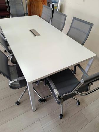 Конференц стол 2м на 1 м белый