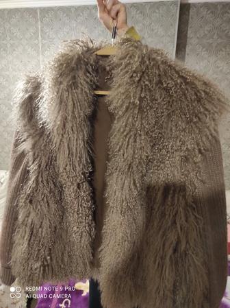 Натуральная овечья шуба ручная работа