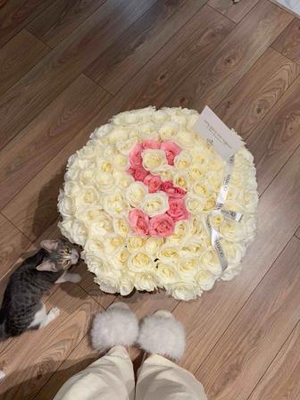 Цветы 101 роза свежие