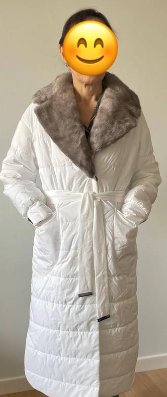 Стильное пальто с норкой от Моника Милано