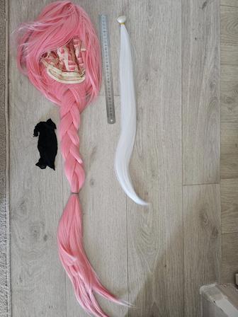 Парик розовый 1метр