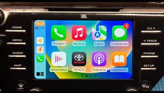 Установка Apple CarPlay Эпл КарПлей и Андроид Авто камри 70 с выездом и без