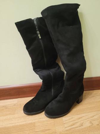 Сапоги ботфорты, зимние. Размер 38