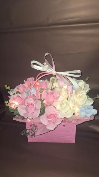 Букет из мыльных роз