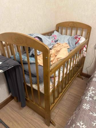Детская кровать качалка с маятником мой малыш