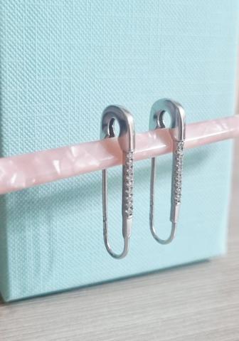 Серьги-булавки серебро