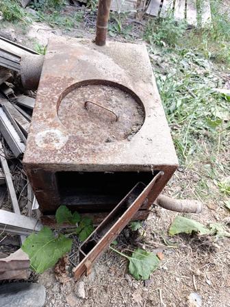 Продам угольную печь и железную бочку 1,5 куб