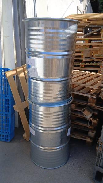 Оцинкованные бочки 200 литровые из под вазелина с хомутом