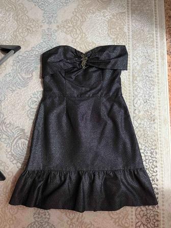 Продам серое блестящее платье Naf Naf