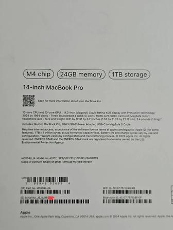 MacBook Pro 14 M4 24/1TB