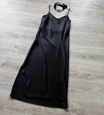 Платье шелковое макси