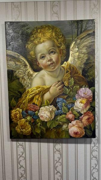 Картина масляными красками ангел