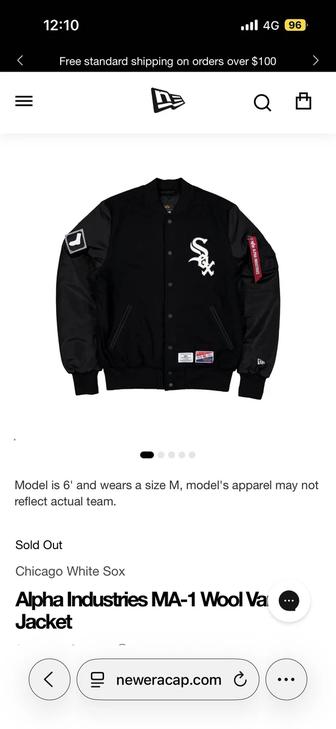 New Era x Alpha Industries Chicago White Sox - почти новая
