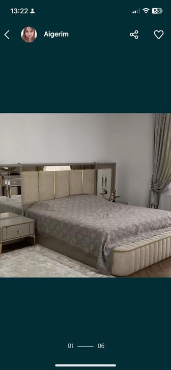 Турецкий спальный гарнитур в модерн стиле- отличное состояние