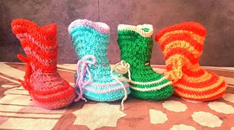 Пинетки вязаные большие