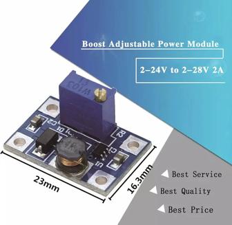 2-24 В до 2-28 в, 2 А, DC-DC SX1308, повышающий Регулируемый Модуль питания
