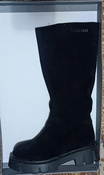 Сапоги натуральная замша до колена, зима и другие