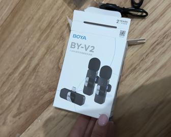 Микрофон Boya BY-V2 Lightning черный , Петличка