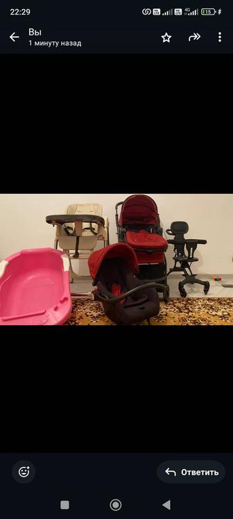 Продам коляску, прогулочная , ванна, стол для кормления