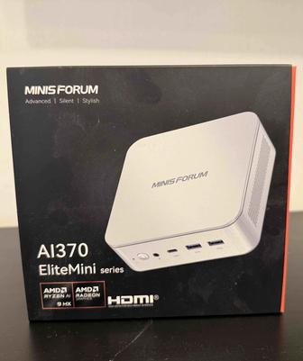 Мини пк minisforum ai370 (ryzen, 32gb, 1tb)