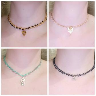 Чокер на шею,бижутерия,украшение ручная работа.