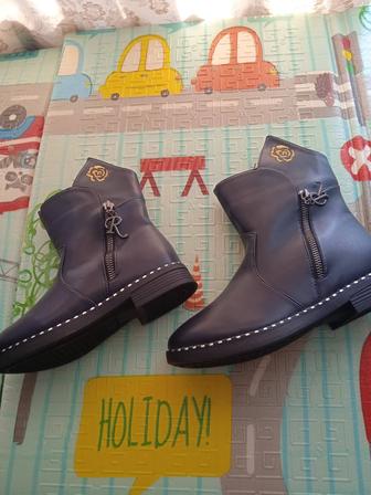 Полусапожки демисезонные для девочек с флисом