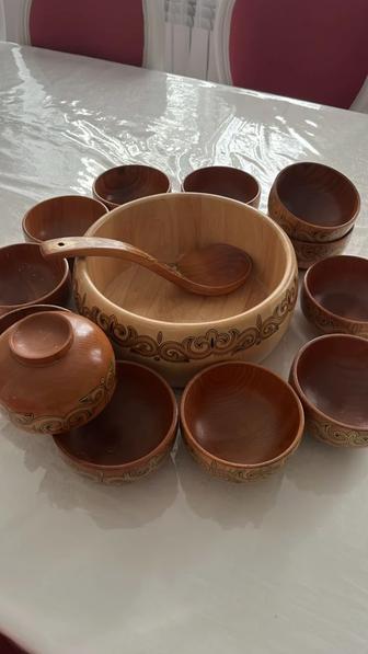 Посуда.таза ағаштан жасалған Ыдыс