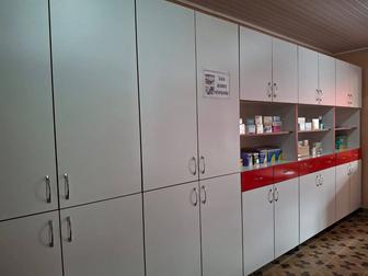 Продаеться готовые мебели для аптеки (стеллажи, витрина)