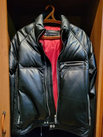 Зимняя куртка кожаная
