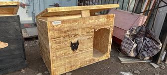 Будка собачья с утеплением из лиственницы