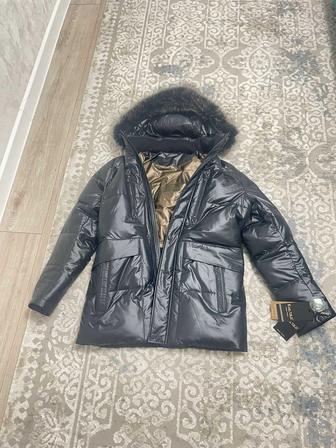 Продам срочно новую зимнюю мужскую куртку, био пух, р. 50, торг уместен