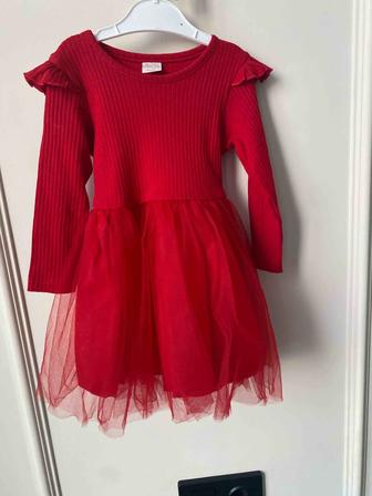 Детское красное платье