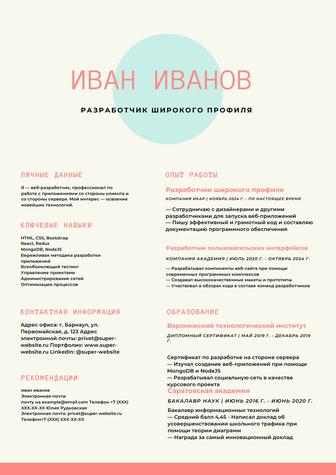 5 профессиональных шаблонов резюме для IT-специалистов и аналитиков (PDF)