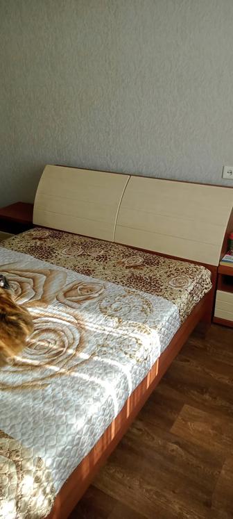 Продам кровать 1.4 на 2.0 с прикроватной тумбой и две тумбочки