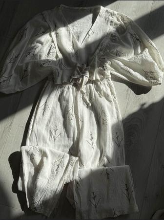 Льняной костюм женский