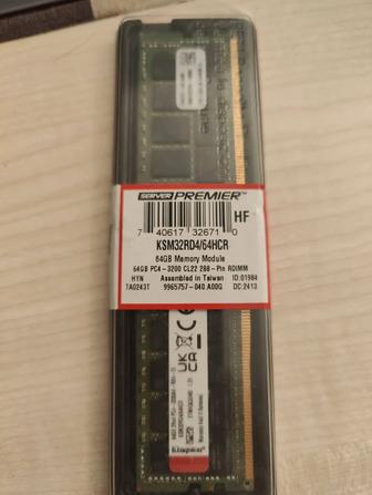 Серверная память ddr4 RDIMM ECC 64gb 3200 Kingston premier KSM32RD4/64HCR