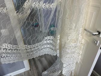 Шторы 1,5 и 2м и тюли 9,5м ширина, дина 2.60
