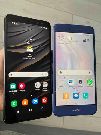 Самсунг а8 плюс Huawei Pi 8 lite 2017