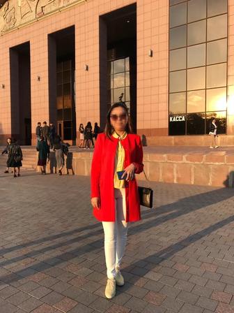 Продам пиджак-сюртук Zara, цвет оранжево-красный, размер 42-44