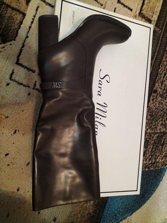 Продам сапоги зимние европейка коричневые 38р