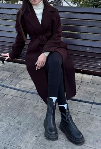 пальто бордовое/шоколадное