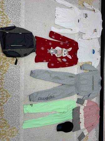 Отдам детские вещи на 8-9 лет штаны футболка кофта платье рюкзак