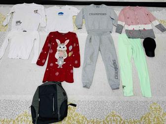 Отдам детские вещи на 8-9 лет штаны футболка кофта платье рюкзак