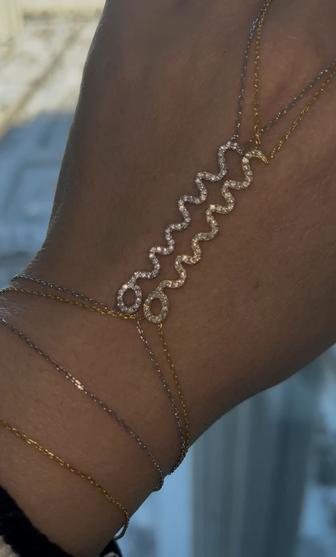 Слейв-браслет Кундалини, серебро, 925 проба