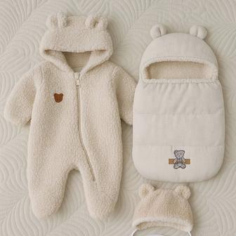 Теплый зимний комплект для малыша (0-6 мес)